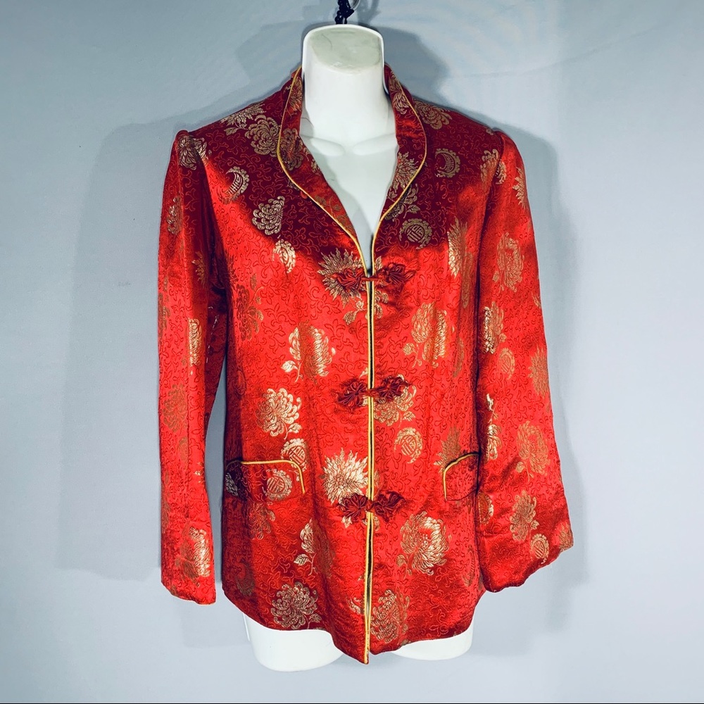 Stunning gold embroidered Chinese jacket